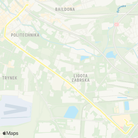 Zarząd Transportu Metropolitalnego GZM Gliwice Europa Centralna - Gliwice plac Piastów map