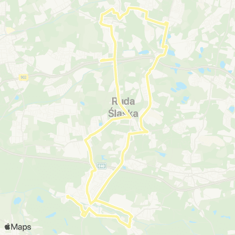 Zarząd Transportu Metropolitalnego GZM Halemba pętla - Halemba pętla map