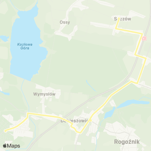 Zarząd Transportu Metropolitalnego GZM Sączów Kościół - osiedle Wieczorka dworzec map