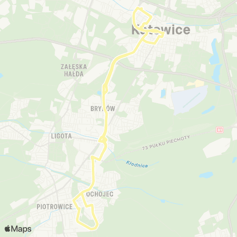 Zarząd Transportu Metropolitalnego GZM Katowice Mickiewicza Biurowce - Katowice Sądowa map