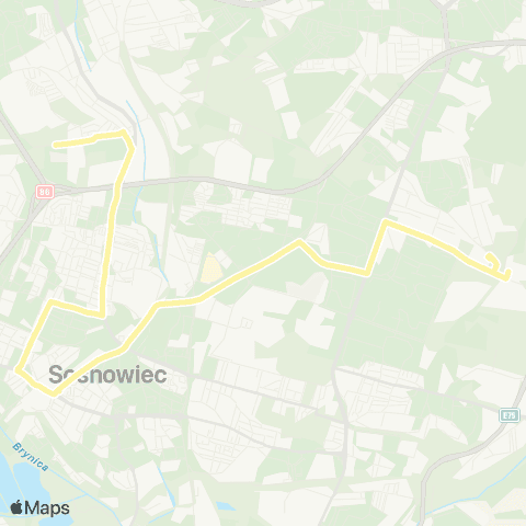 Zarząd Transportu Metropolitalnego GZM Zagórze zajezdnia - Sosnowiec szpital Wojewódzki map