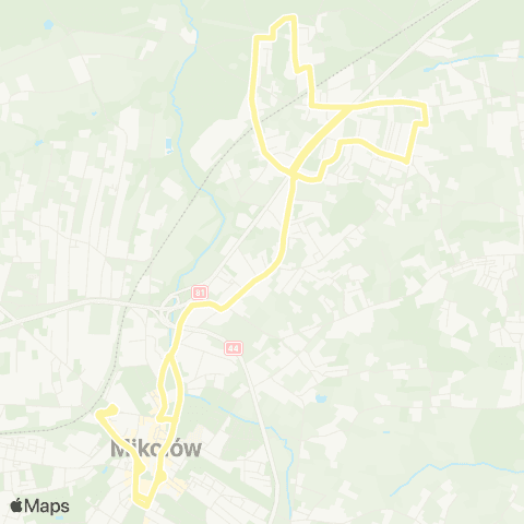 Zarząd Transportu Metropolitalnego GZM Mikołów dworzec - Mikołów dworzec map