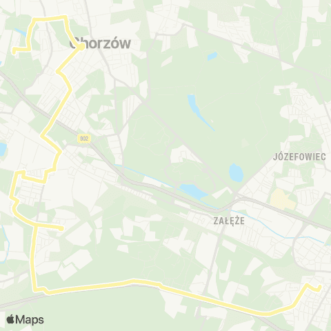 Zarząd Transportu Metropolitalnego GZM Katowice Skłodowskiej dworzec - Chorzów Gwarecka map