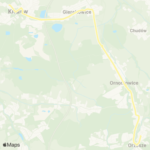 Zarząd Transportu Metropolitalnego GZM Knurów centrum przesiadkowe szpitalna - Orzesze szkoła map