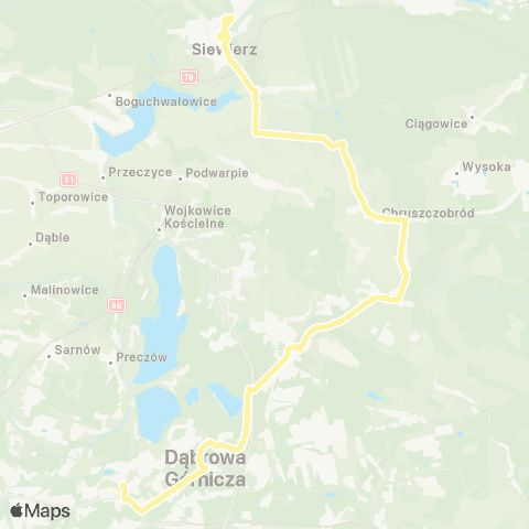 Zarząd Transportu Metropolitalnego GZM Dąbrowa Górnicza dworzec PKP - Siewierz Dom Kultury map