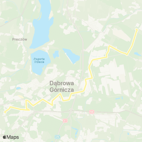 Zarząd Transportu Metropolitalnego GZM Mydlice pętla - Tucznawa Strefa Ekonomiczna map