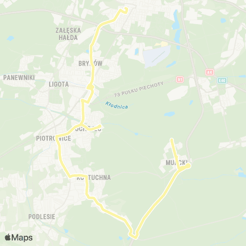 Zarząd Transportu Metropolitalnego GZM Katowice Andrzeja dworzec - Murcki Szyb Stanisław map