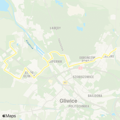 Zarząd Transportu Metropolitalnego GZM Żerniki osiedle - Stare Łabędy Einsteina map