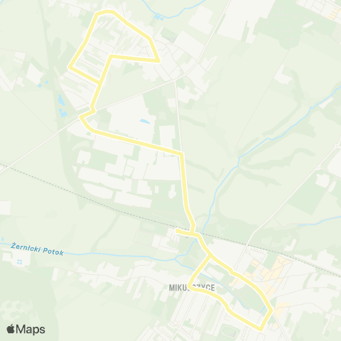 Zarząd Transportu Metropolitalnego GZM Mikulczyce Zwrotnicza - Mikulczyce Zwrotnicza map
