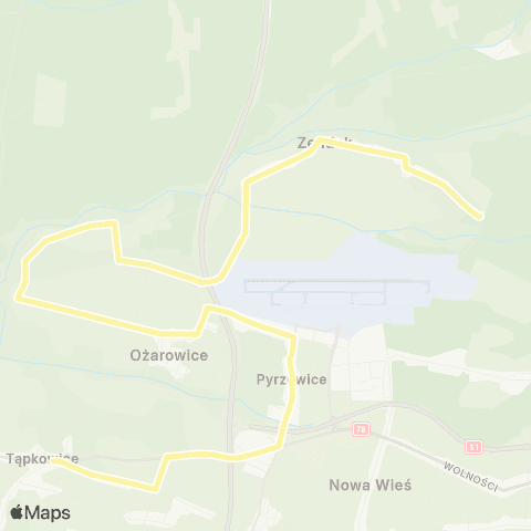 Zarząd Transportu Metropolitalnego GZM Tąpkowice szkoła - Strąków pętla map