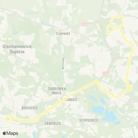 Zarząd Transportu Metropolitalnego GZM Katowice Piotra Skargi - Katowice Piotra Skargi map