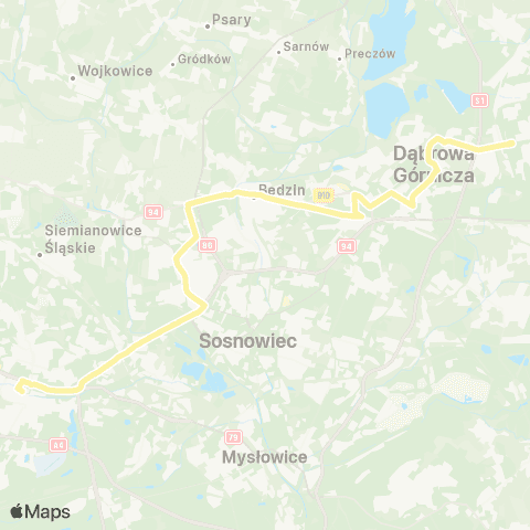 Zarząd Transportu Metropolitalnego GZM Gołonóg osiedle - Katowice Piotra Skargi map