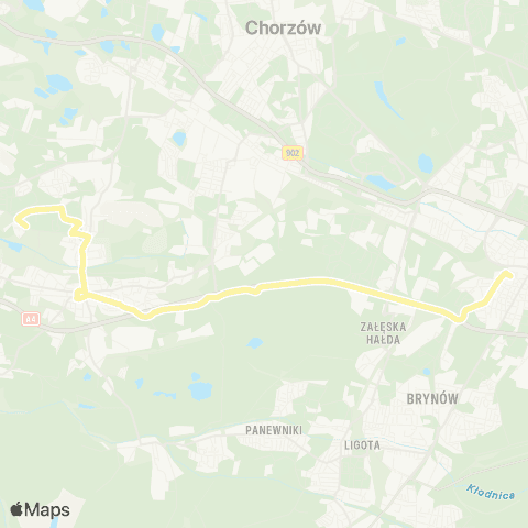 Zarząd Transportu Metropolitalnego GZM Katowice Andrzeja dworzec - Bykowina Grzegorzka map