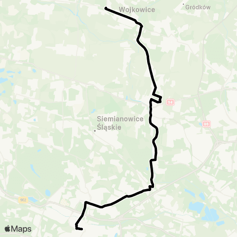 Zarząd Transportu Metropolitalnego GZM Katowice dworzec - Wojkowice park map