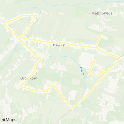 Zarząd Transportu Metropolitalnego GZM Psary centrum przesiadkowe - Psary centrum przesiadkowe map