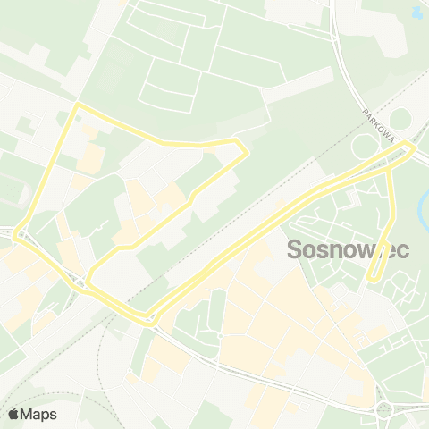 Zarząd Transportu Metropolitalnego GZM Sosnowiec urząd Miasta - Sosnowiec urząd Miasta map