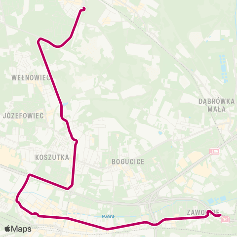 Zarząd Transportu Metropolitalnego GZM Siemianowice Plac Skargi — Chorzów Batory Zajezdnia Dysp. map