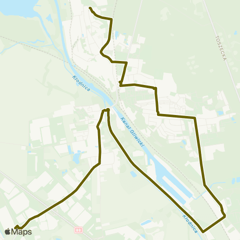 Zarząd Transportu Metropolitalnego GZM Łabędy Huta — Brzezinka Przemyska map
