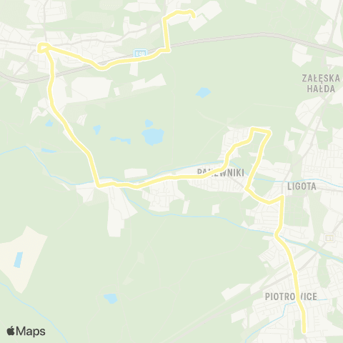 Zarząd Transportu Metropolitalnego GZM Chorzów Batory Park Logistyczny - Piotrowice Cmentarz map