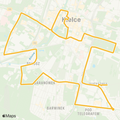 ZTM Kielce Urząd Miasta - Urząd Miasta map