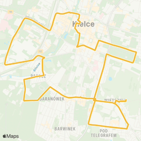 ZTM Kielce Urząd Miasta - Urząd Miasta map
