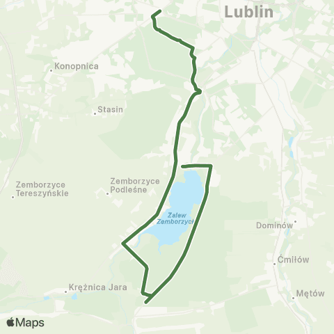 ZTM Lublin Żeglarska - Prawiedniki map