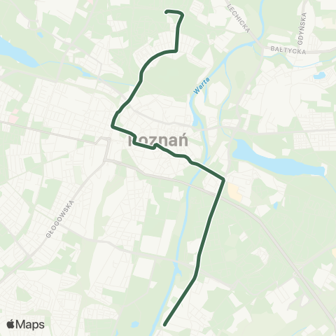 ZTM Poznań Małe Garbary - Połabska|Połabska - Małe Garbary map