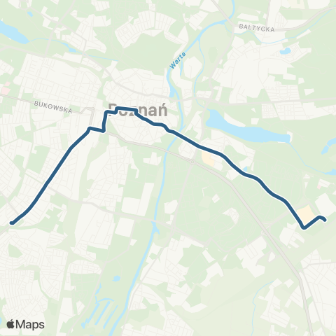 ZTM Poznań Małe Garbary - Górczyn PKM|Górczyn PKM - Małe Garbary map