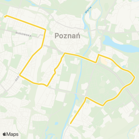 ZTM Poznań Franowo - Ogrody|Ogrody - Franowo map