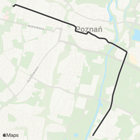 ZTM Poznań Pl. Wielkopolski - Ogrody|Ogrody - pl. Wielkopolski map