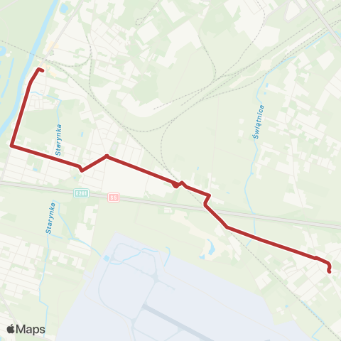 ZTM Poznań Krzesiny - Starołęka PKM|Starołęka PKM - Krzesiny map