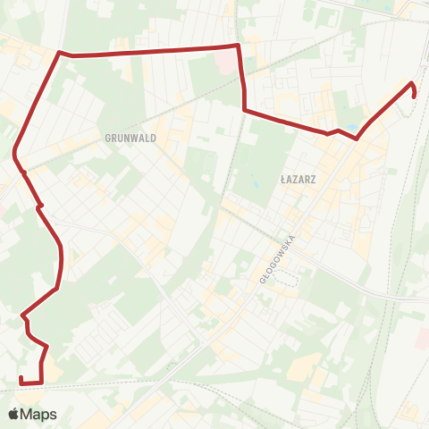 ZTM Poznań Dworzec Zachodni - Kacza|Kacza - Dworzec Zachodni map