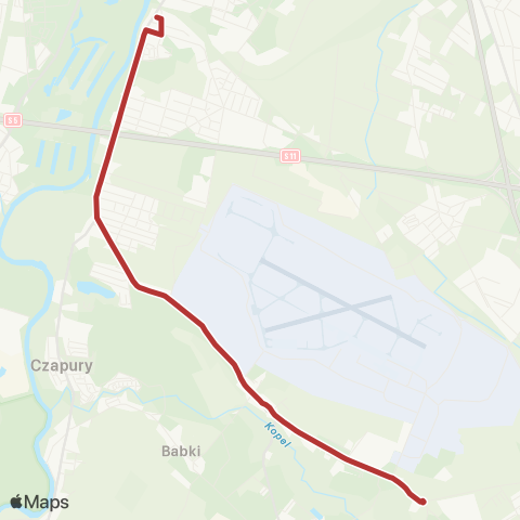 ZTM Poznań Sypniewo - Starołęka PKM|Starołęka PKM - Sypniewo map