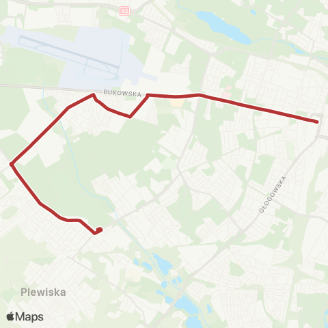 ZTM Poznań Junikowo - Rondo Kaponiera|Bałtyk - Junikowo map