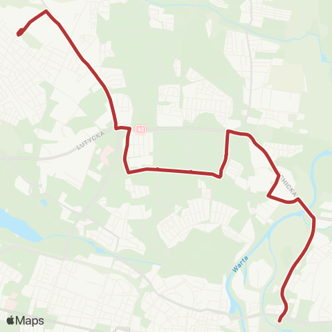 ZTM Poznań Szarych Szeregów - Rondo Śródka|Rondo Śródka - Szarych Szeregów map