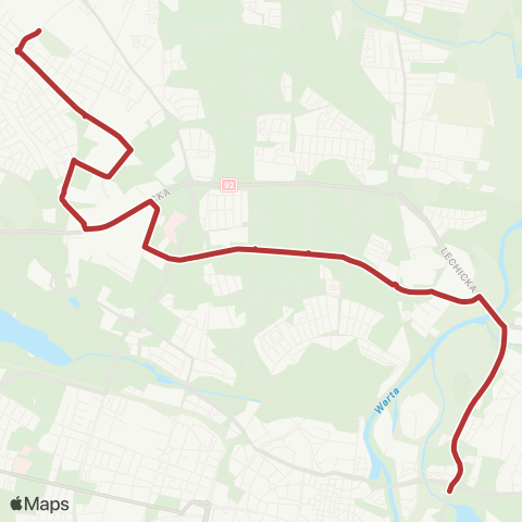 ZTM Poznań Szarych Szeregów - Rondo Śródka|Rondo Śródka - Szarych Szeregów map