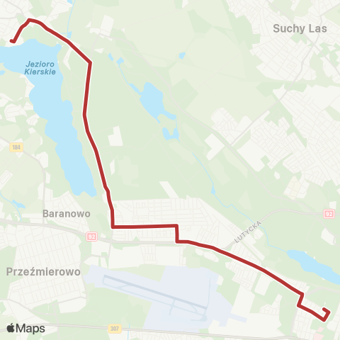 ZTM Poznań Kiekrz - Ogrody|Ogrody - Kiekrz map