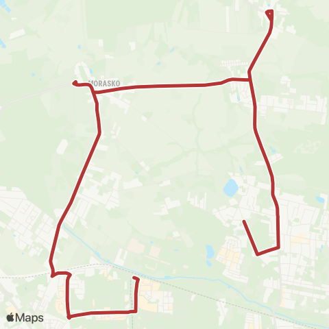 ZTM Poznań Umultowo Szkoła - Os. Sobieskiego|Os. Sobieskiego - Umultowo Szkoła map