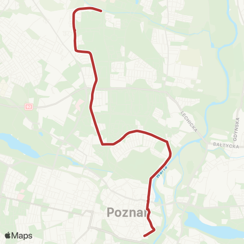 ZTM Poznań AWF - Os. Sobieskiego|Os. Sobieskiego - AWF map