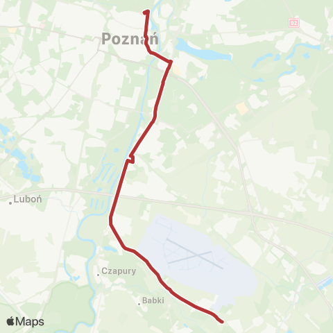 ZTM Poznań Sypniewo - Garbary PKM|Garbary PKM - Sypniewo map