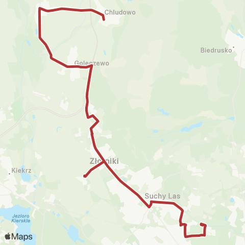 ZTM Poznań Os. Sobieskiego - Chludowo Szkoła|Chludowo Szkoła - Os. Sobieskiego map