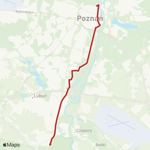 ZTM Poznań Garbary PKM - Łęczyca Dworcowa|Łęczyca Dworcowa - Garbary PKM map