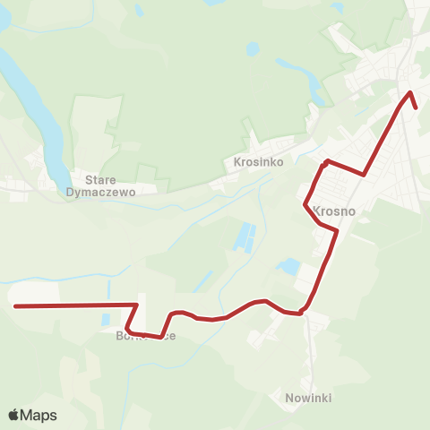 ZTM Poznań Borkowice Pętla - Mosina Dworzec Kolejowy|Mosina Dworzec Kolejowy - Borkowice Pętla map