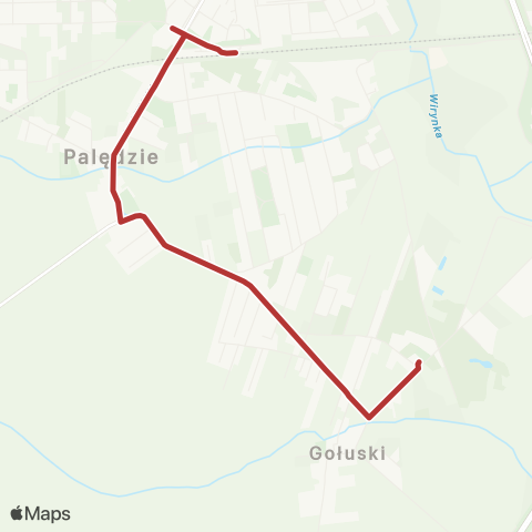 ZTM Poznań Gołuski Pętla - Palędzie Dworzec Kolejowy|Palędzie Dworzec Kolejowy - Gołuski Pętla map