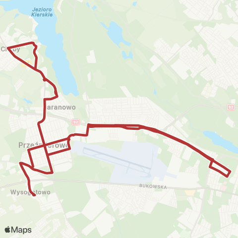 ZTM Poznań Ogrody - Ogrody map