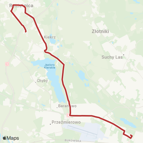 ZTM Poznań Starzyny Rynkowa - Ogrody|Ogrody - Starzyny Rynkowa map