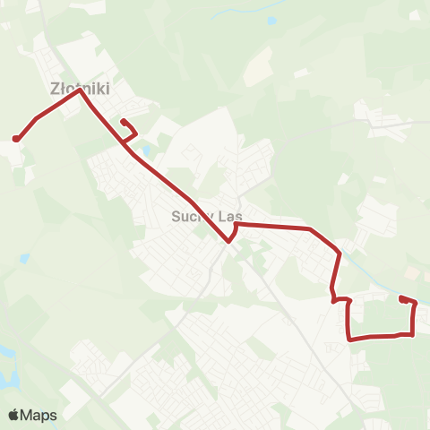 ZTM Poznań Os. Sobieskiego - Złotniki Wieś|Złotniki Wieś - Os. Sobieskiego map