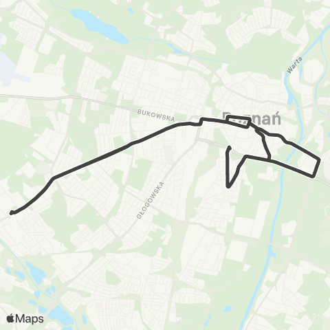 ZTM Poznań Starołęka PKM - Budziszyńska map
