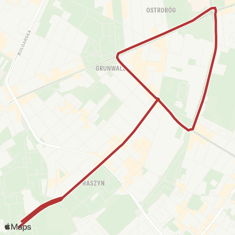 ZTM Poznań Os. Kopernika - Os. Kopernika map
