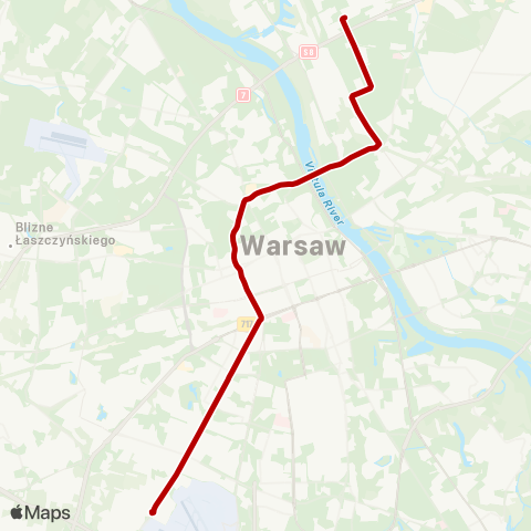 ZTM Warszawa Annopol – P+R Al. Krakowska map
